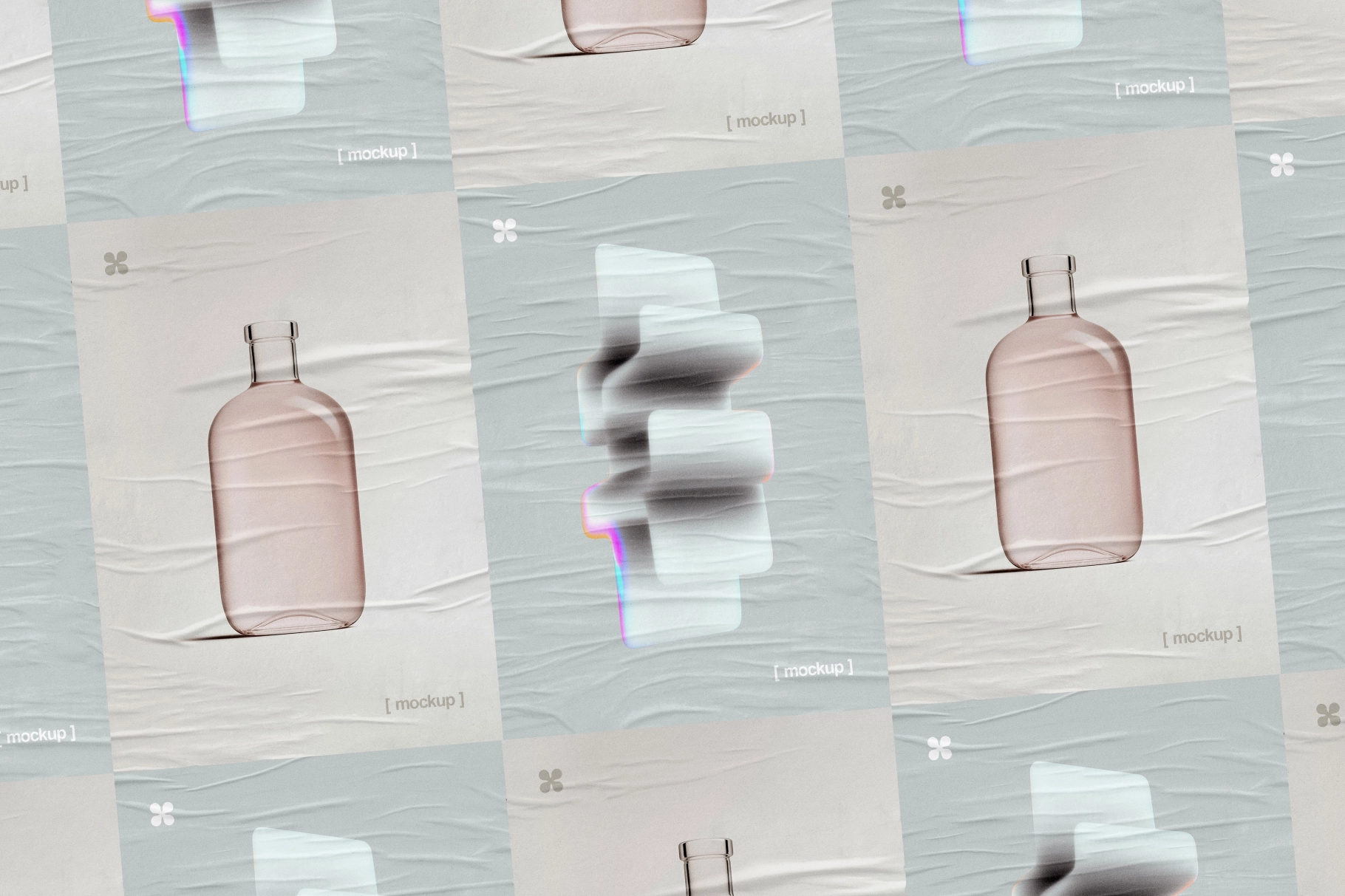 Wheatpaste Glued Posters Mockup