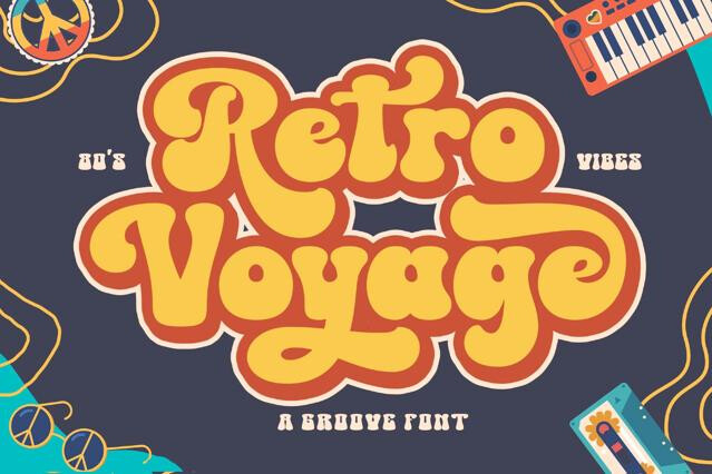 Retro Voyage a Groovy Font