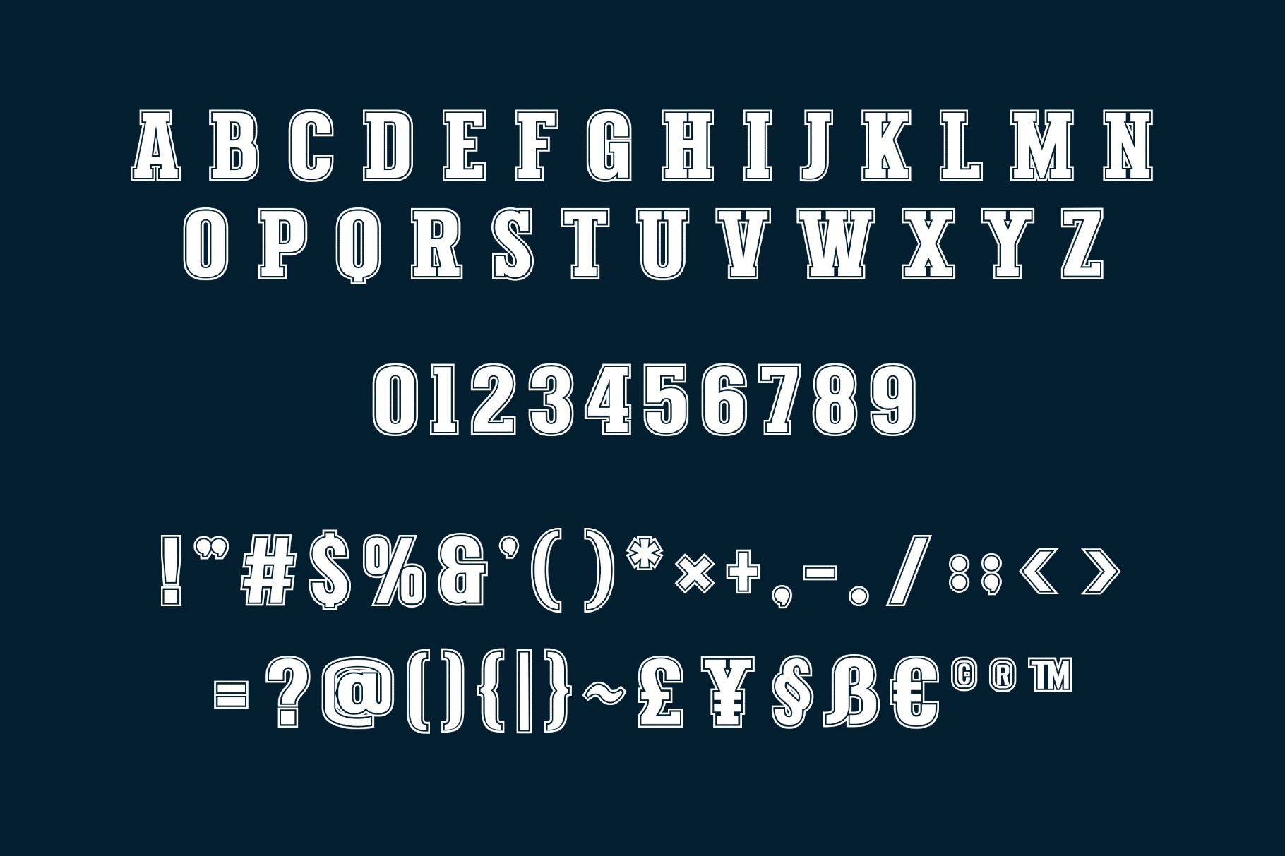 Varsity Signatue - College Font Combination