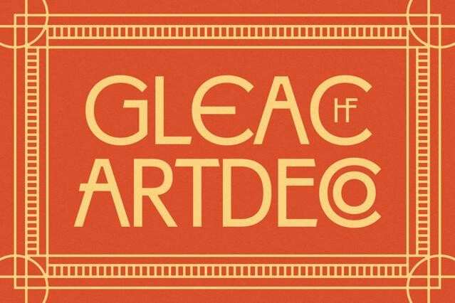 Gleac HF – Art Deco Display Font (4 Styles)