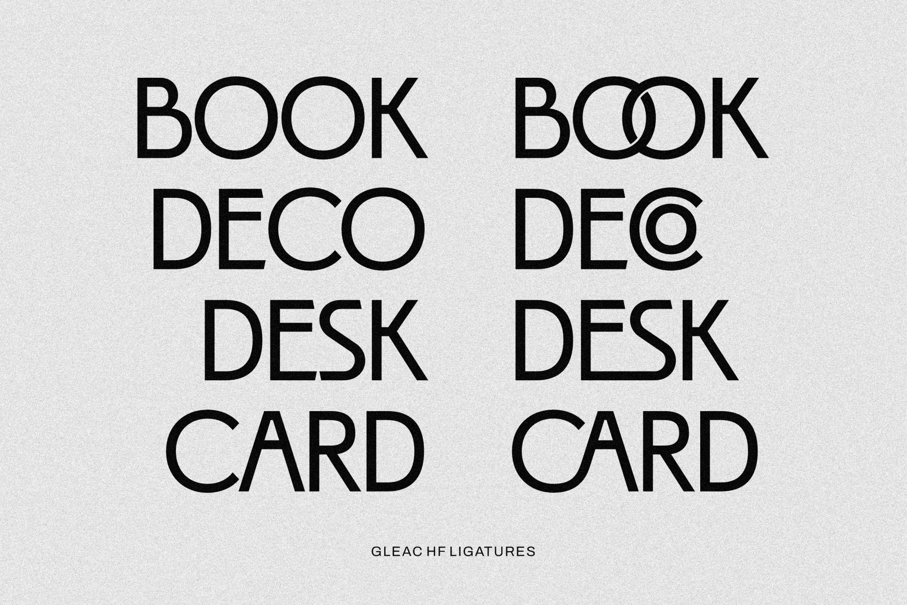 Gleac HF – Art Deco Display Font (4 Styles)
