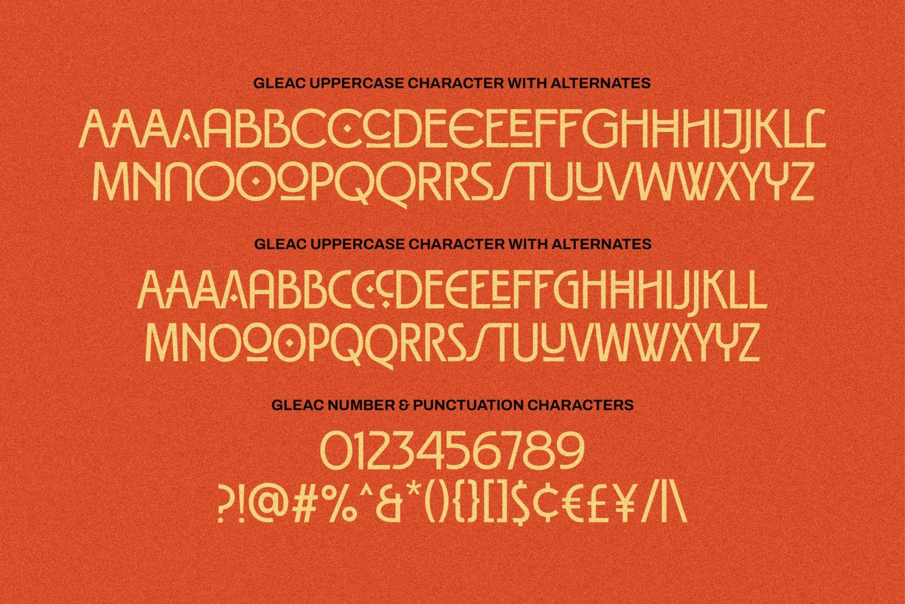 Gleac HF – Art Deco Display Font (4 Styles)