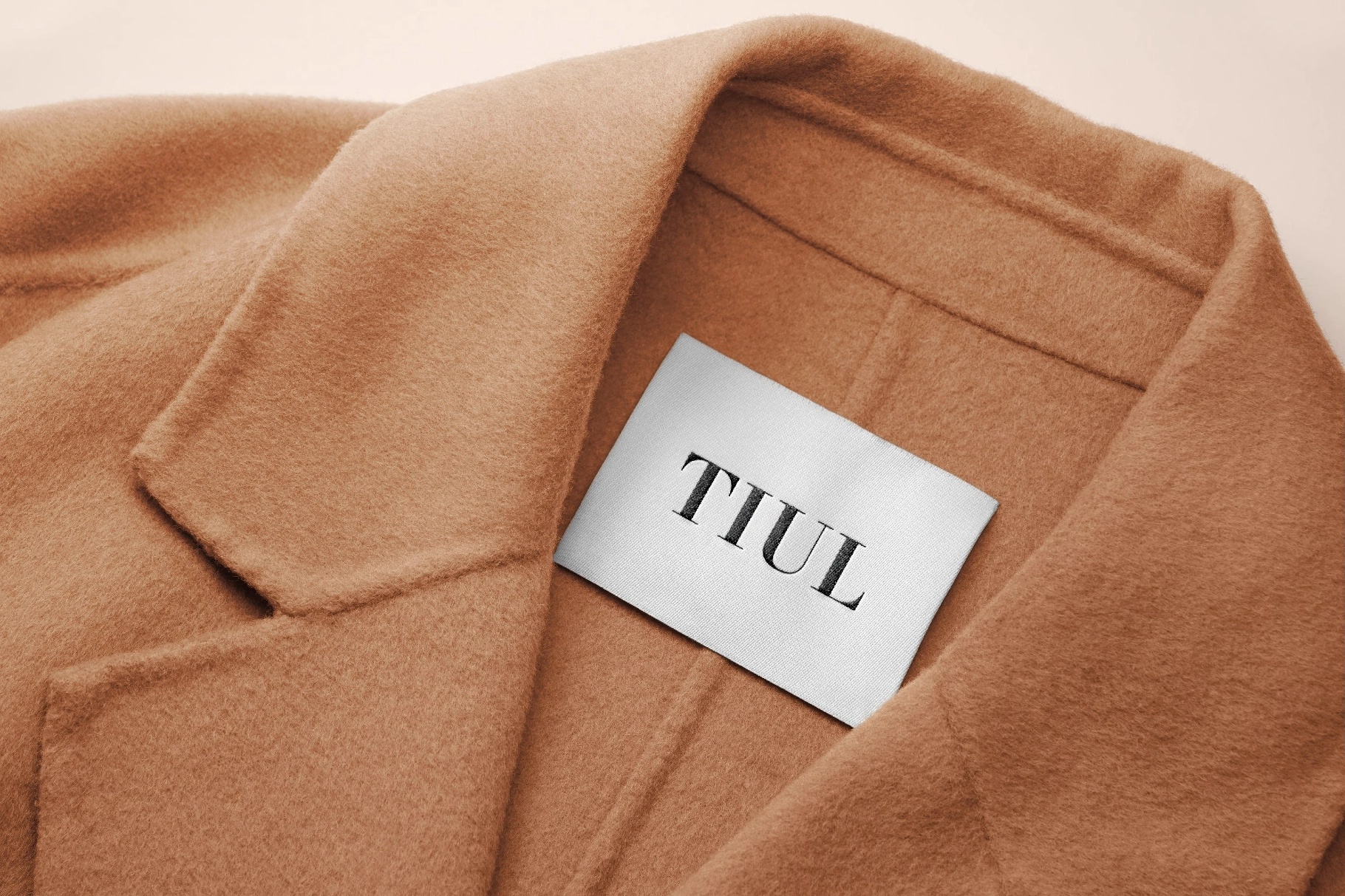 Overcoat Collar Tag Mockup