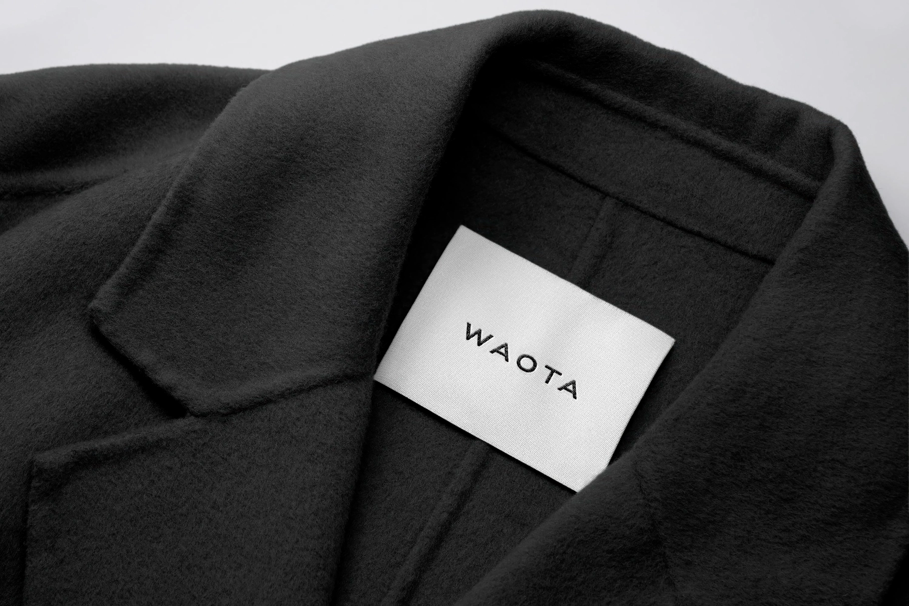 Overcoat Collar Tag Mockup
