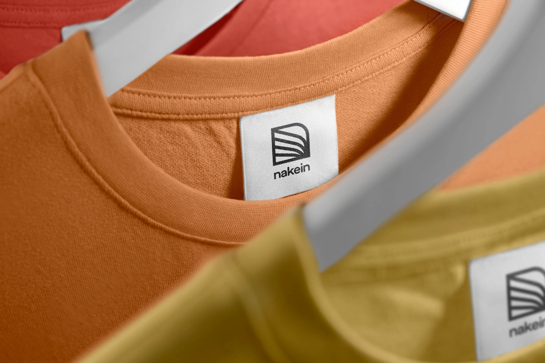 Apparel Rail Crew Neck Tag Mockup