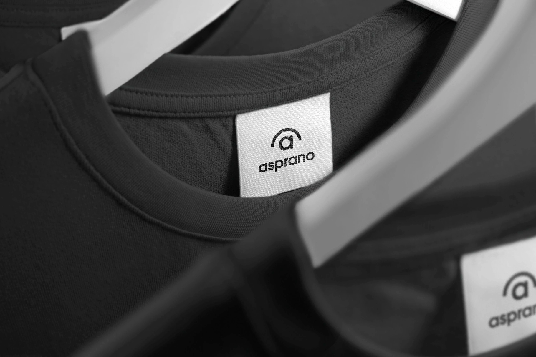 Apparel Rail Crew Neck Tag Mockup