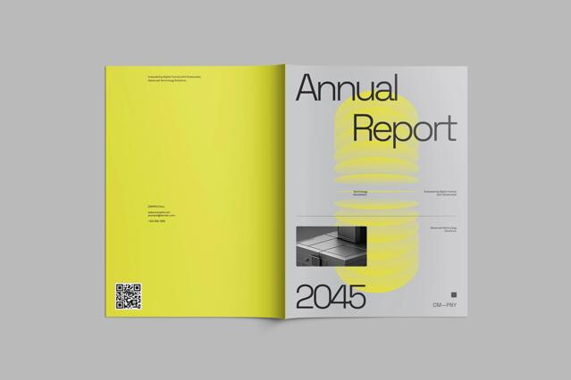 Minimalist Annual Report InDesign Template