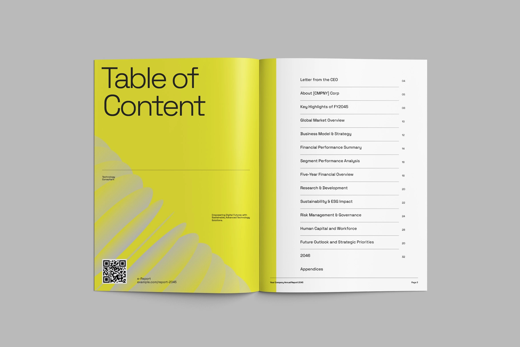 Minimalist Annual Report InDesign Template