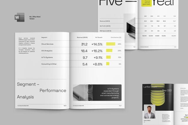 BLENN - Minimalist Annual Report Ms. Word Template