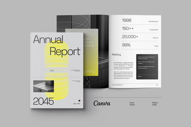 CANVA - Minimalist Annual Report Template