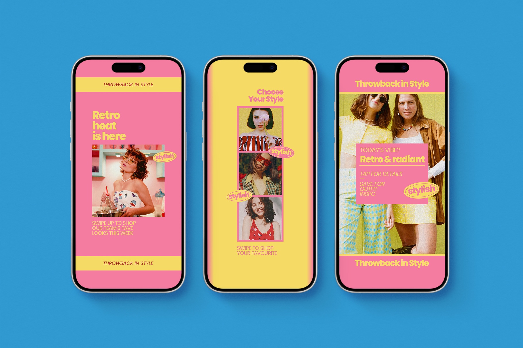 Retro Summer Fashion Instagram Template Pack