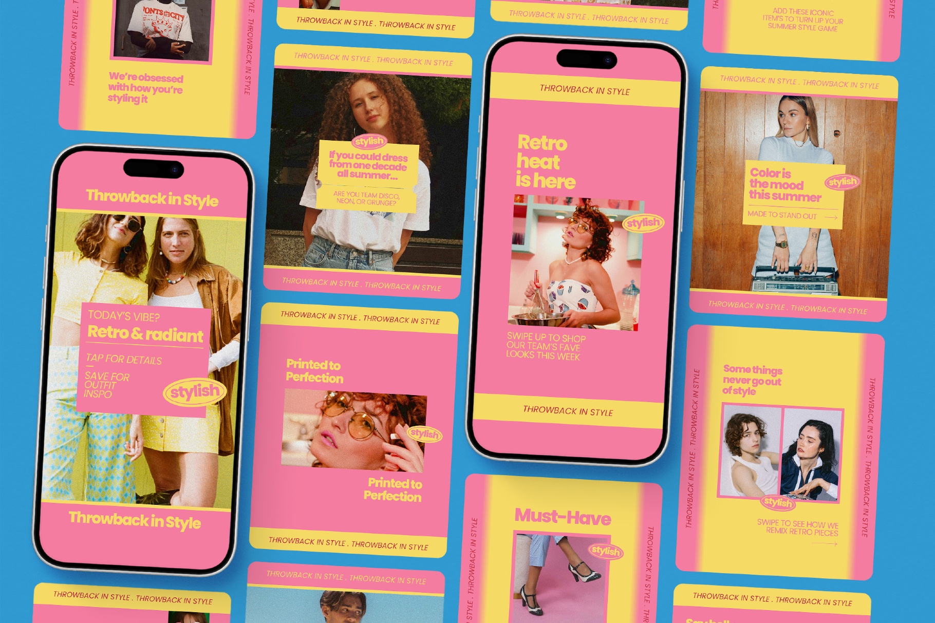 Retro Summer Fashion Instagram Template Pack