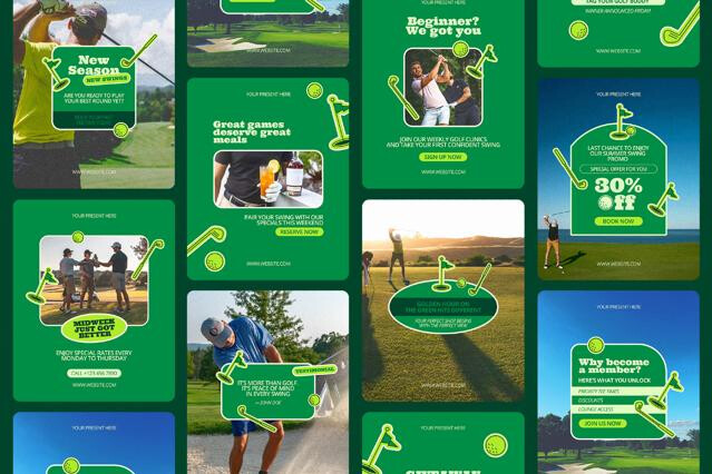 Golf Promotion Instagram Template Pack