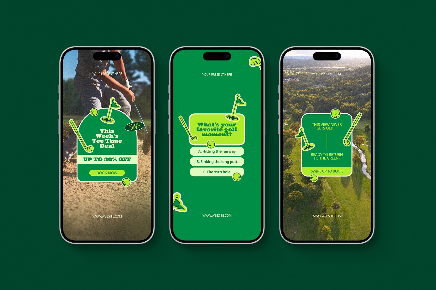 Golf Promotion Instagram Template Pack