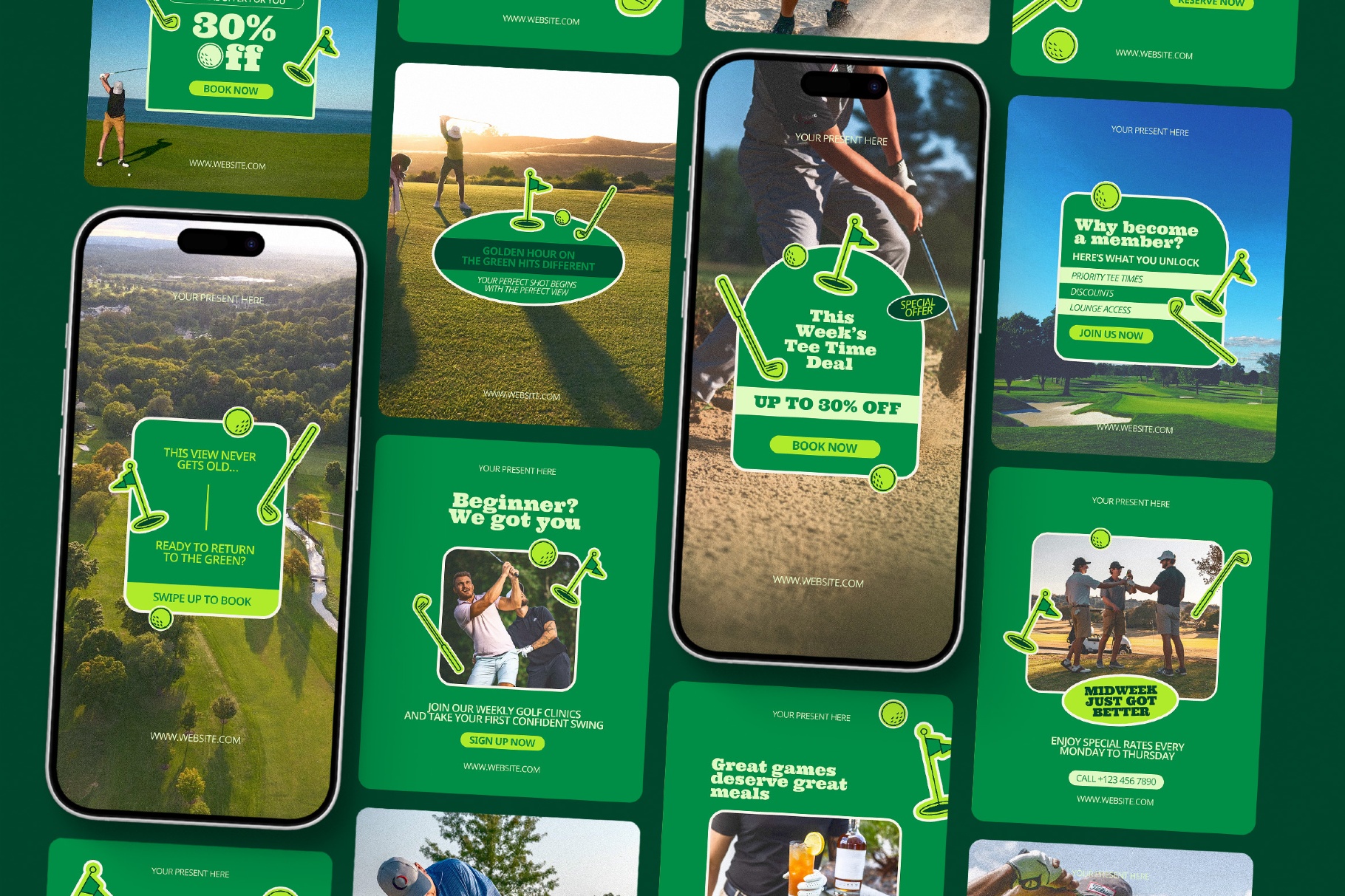 Golf Promotion Instagram Template Pack