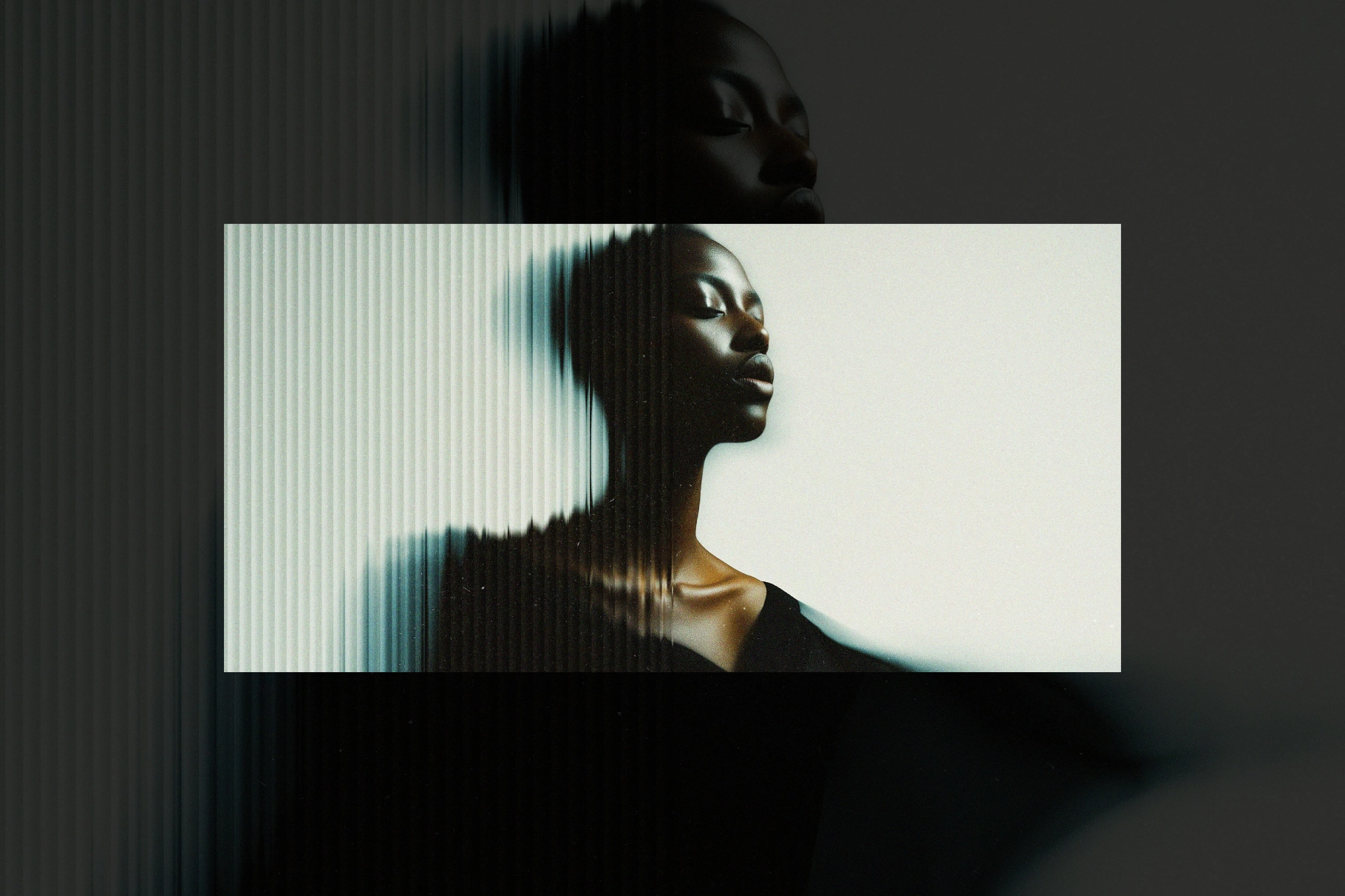 Ribbed Glass Photo Effect