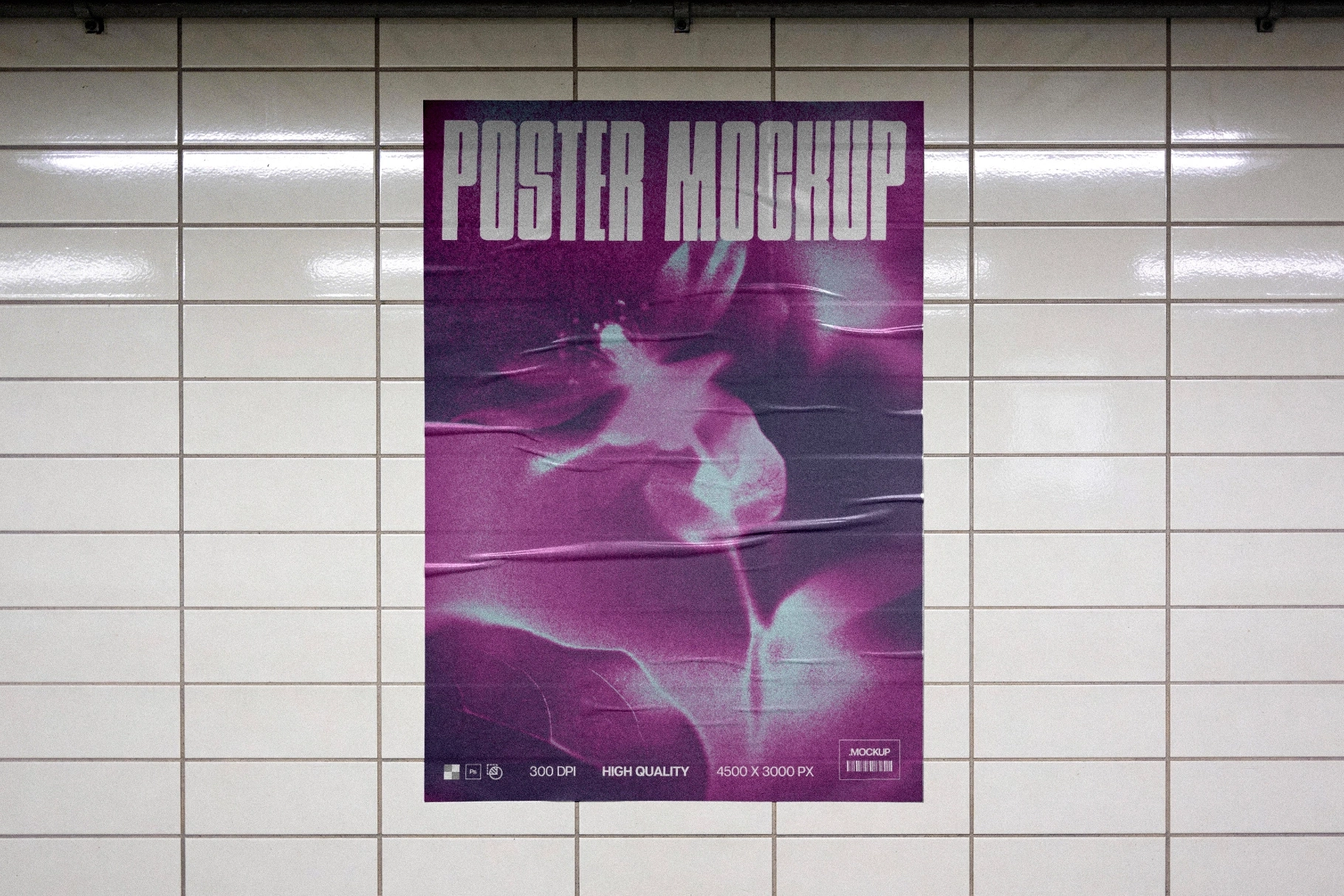 Subway Tile Poster Mockup