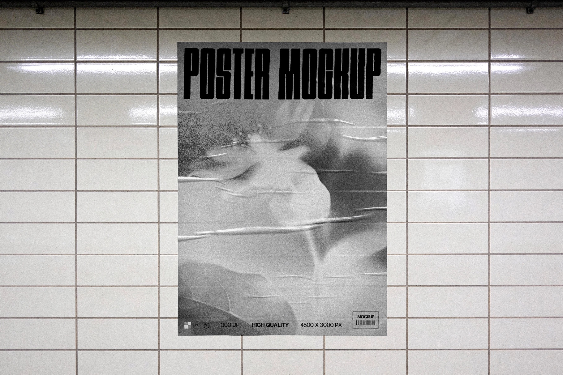 Subway Tile Poster Mockup