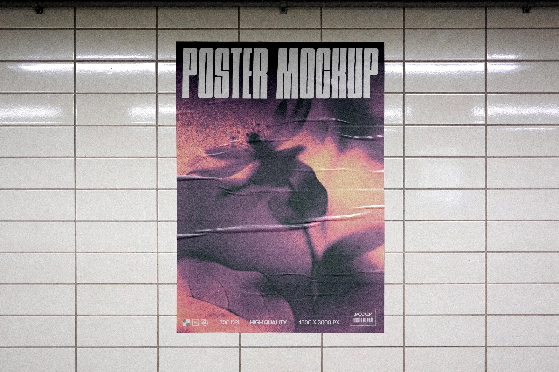 Subway Tile Poster Mockup