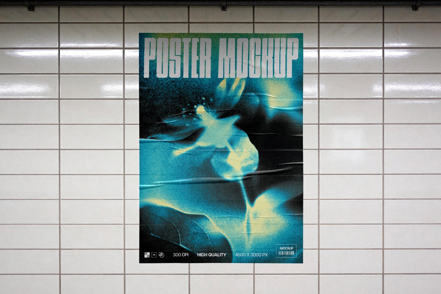Subway Tile Poster Mockup