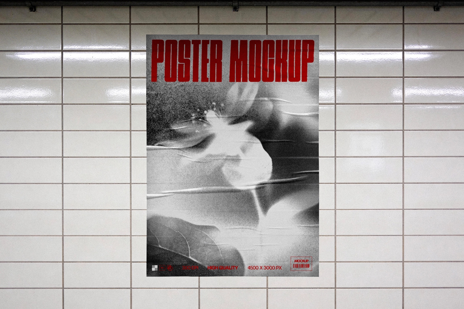 Subway Tile Poster Mockup