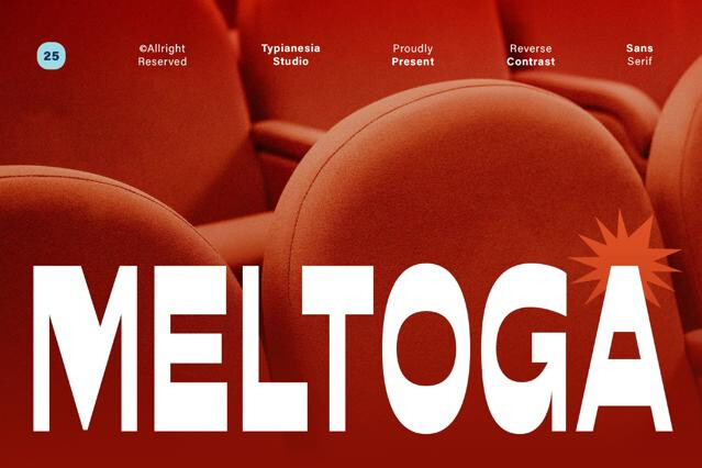 Meltoga - Bold Retro Condensed Sans