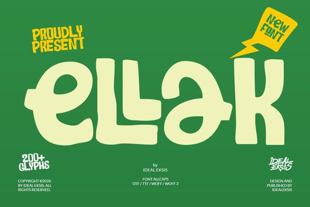 Ellak - Hand Drawn Bold Typeface