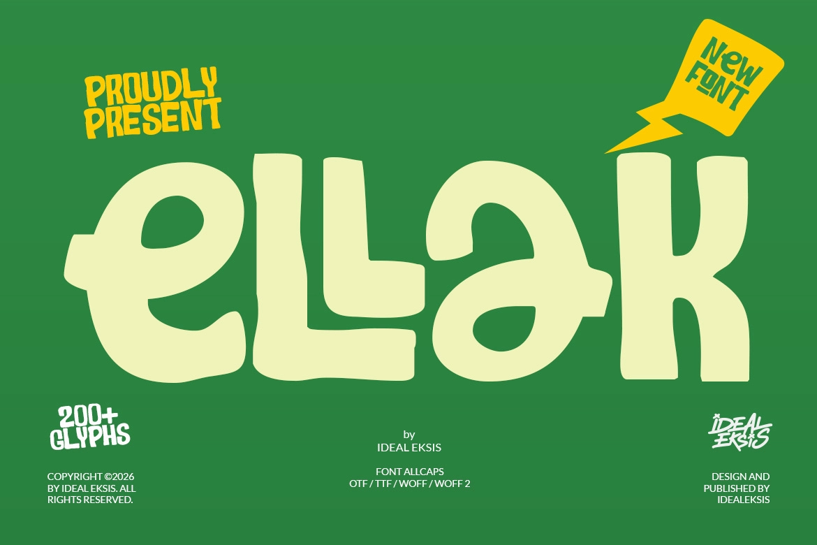 Ellak - Hand Drawn Bold Typeface