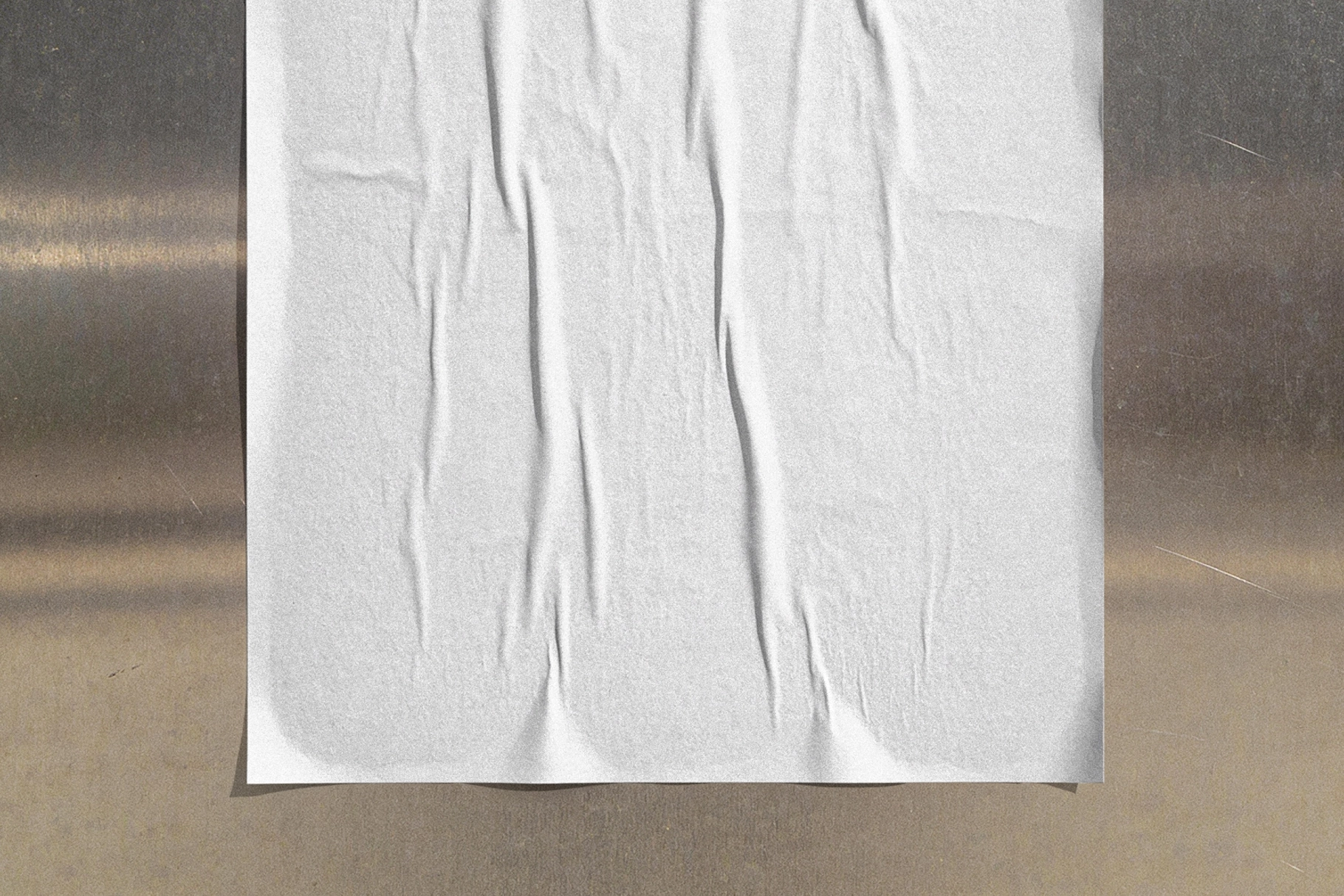 Metal Wall Poster Mockup