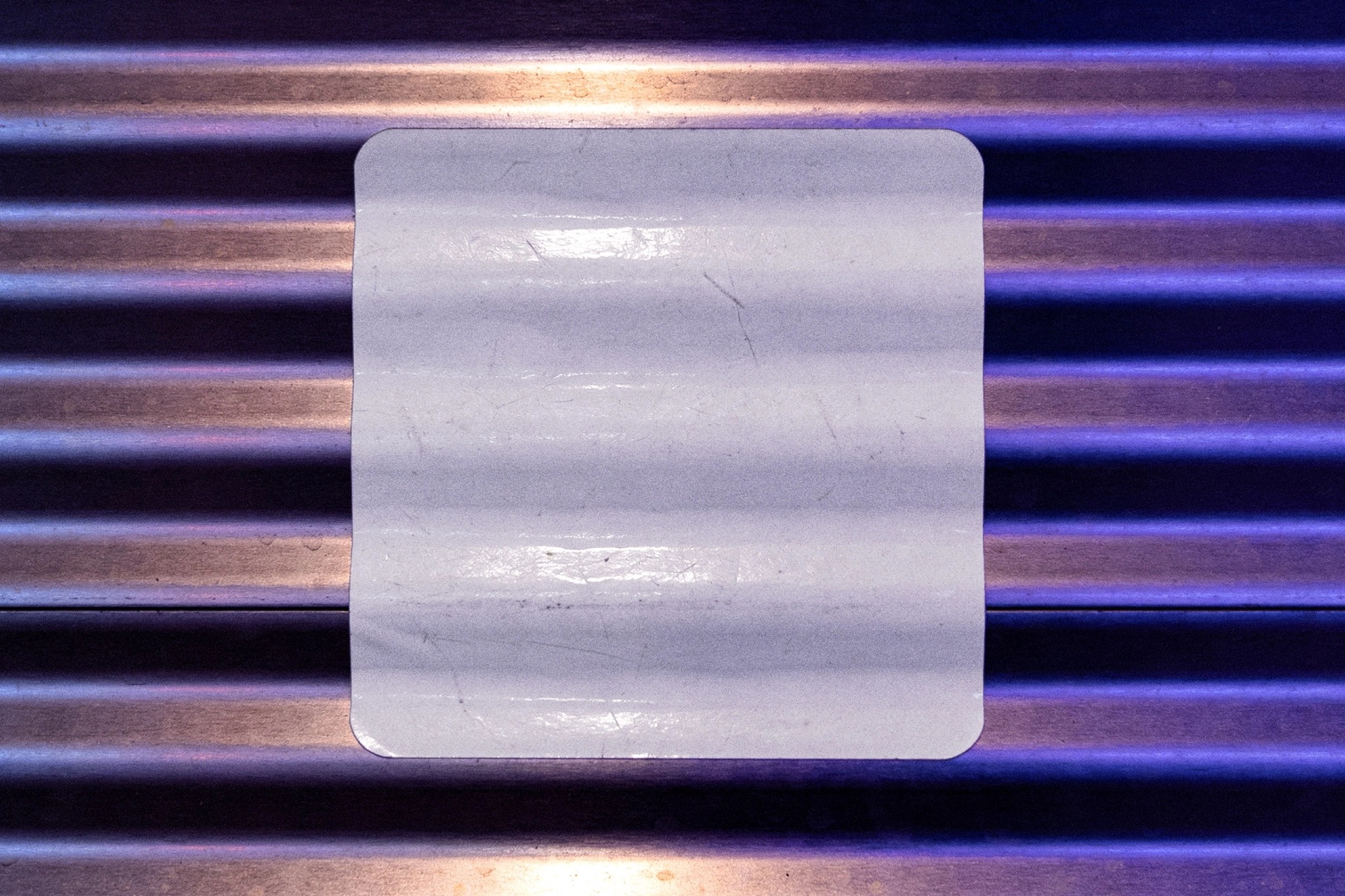 Roller Shutter Sticker Mockup with Neon Lighting