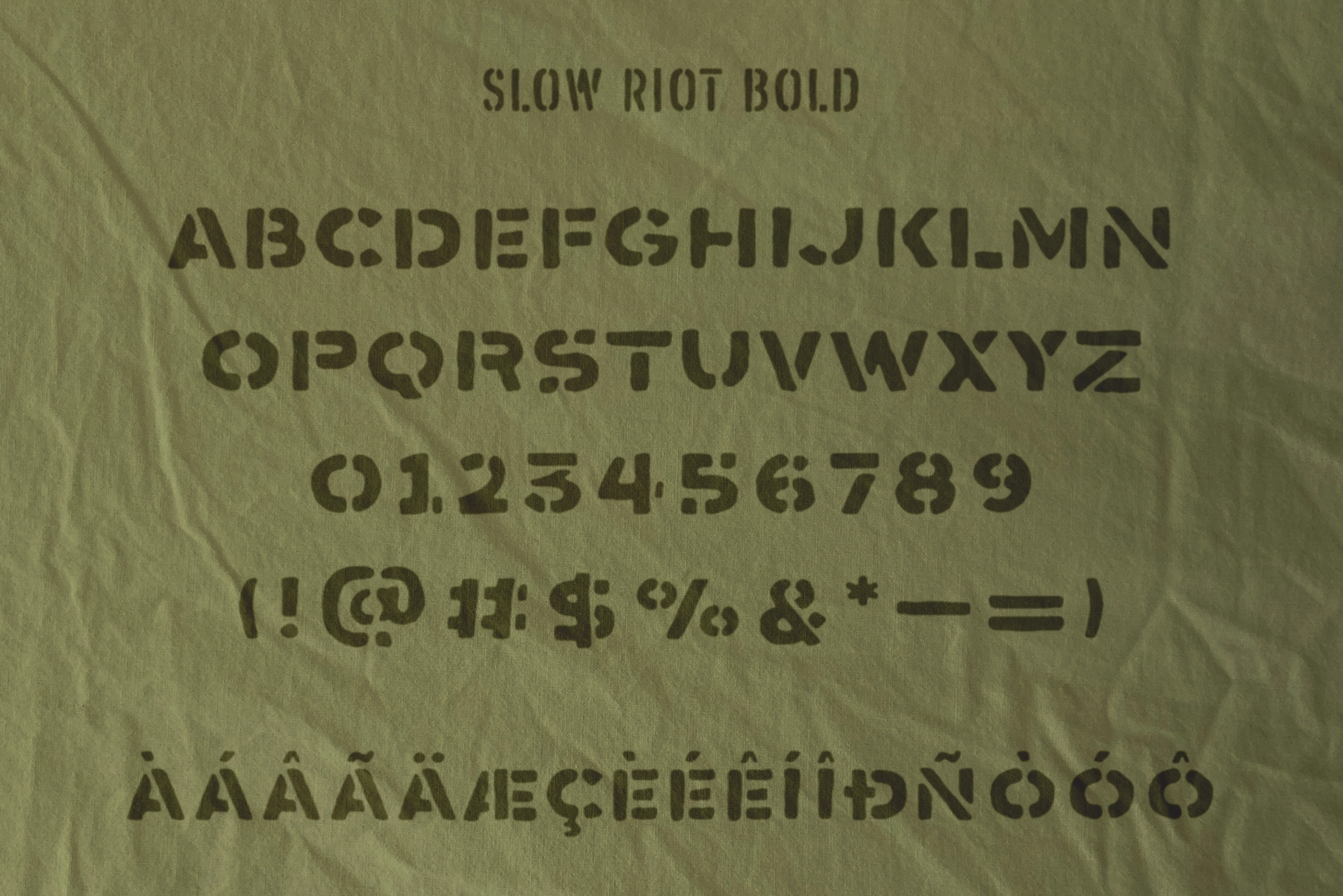 Slow Riot Stencil Fonts