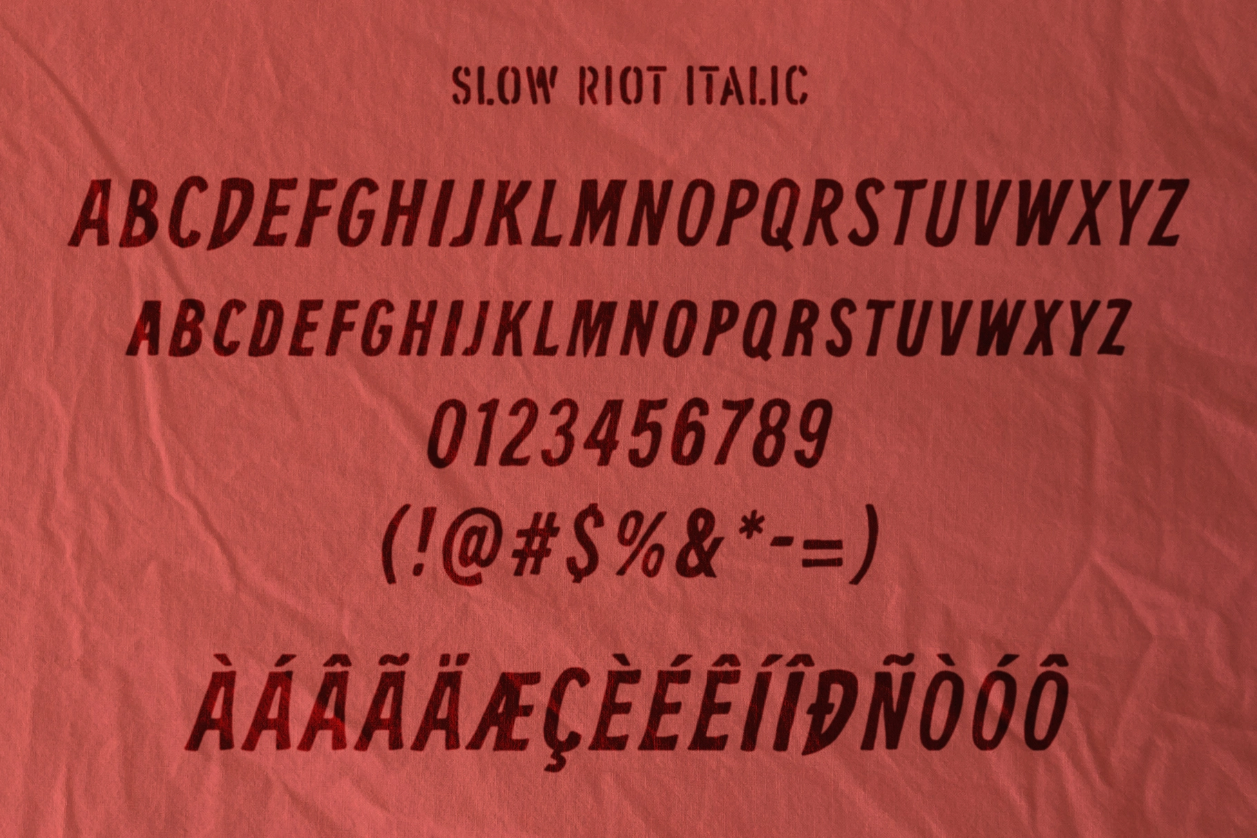 Slow Riot Stencil Fonts