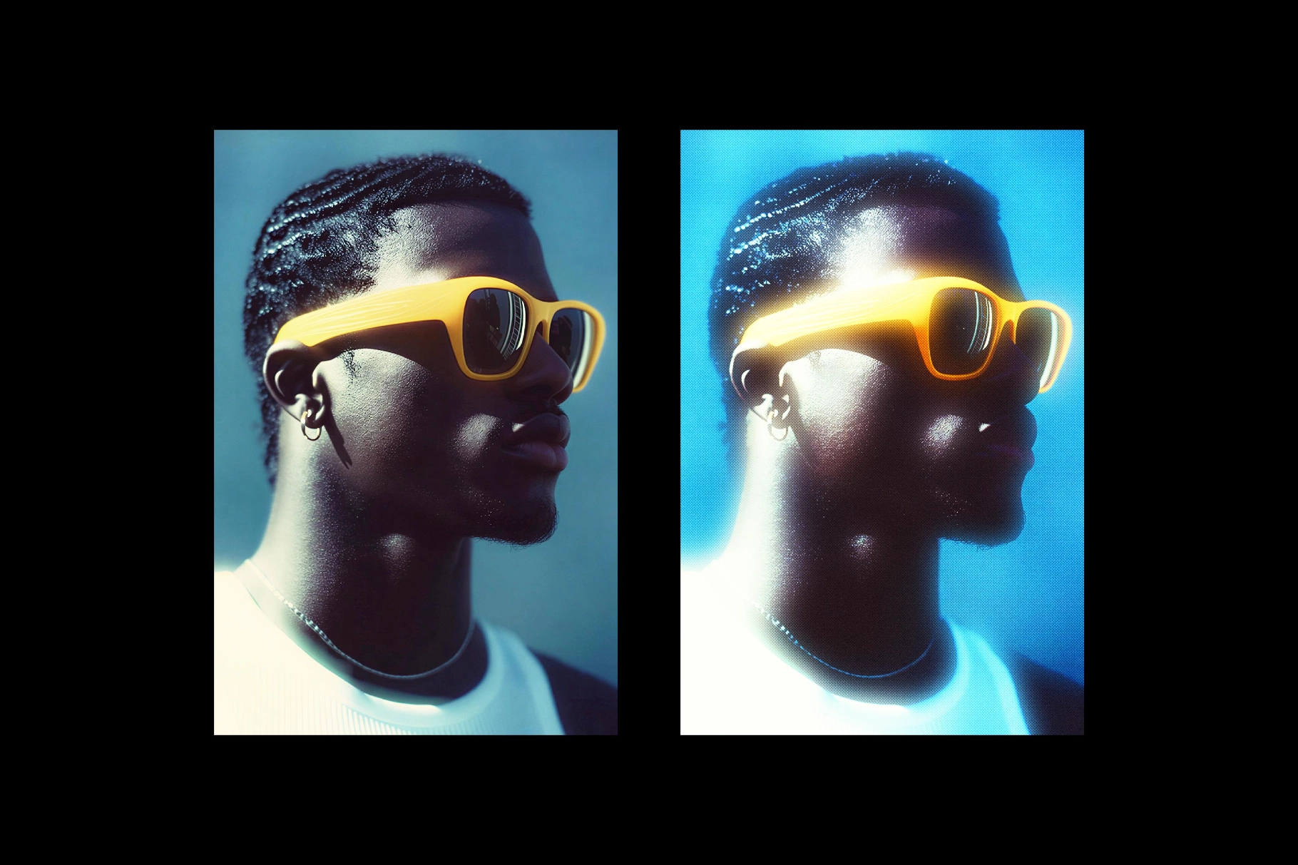 Glow Halftone Poster Effect