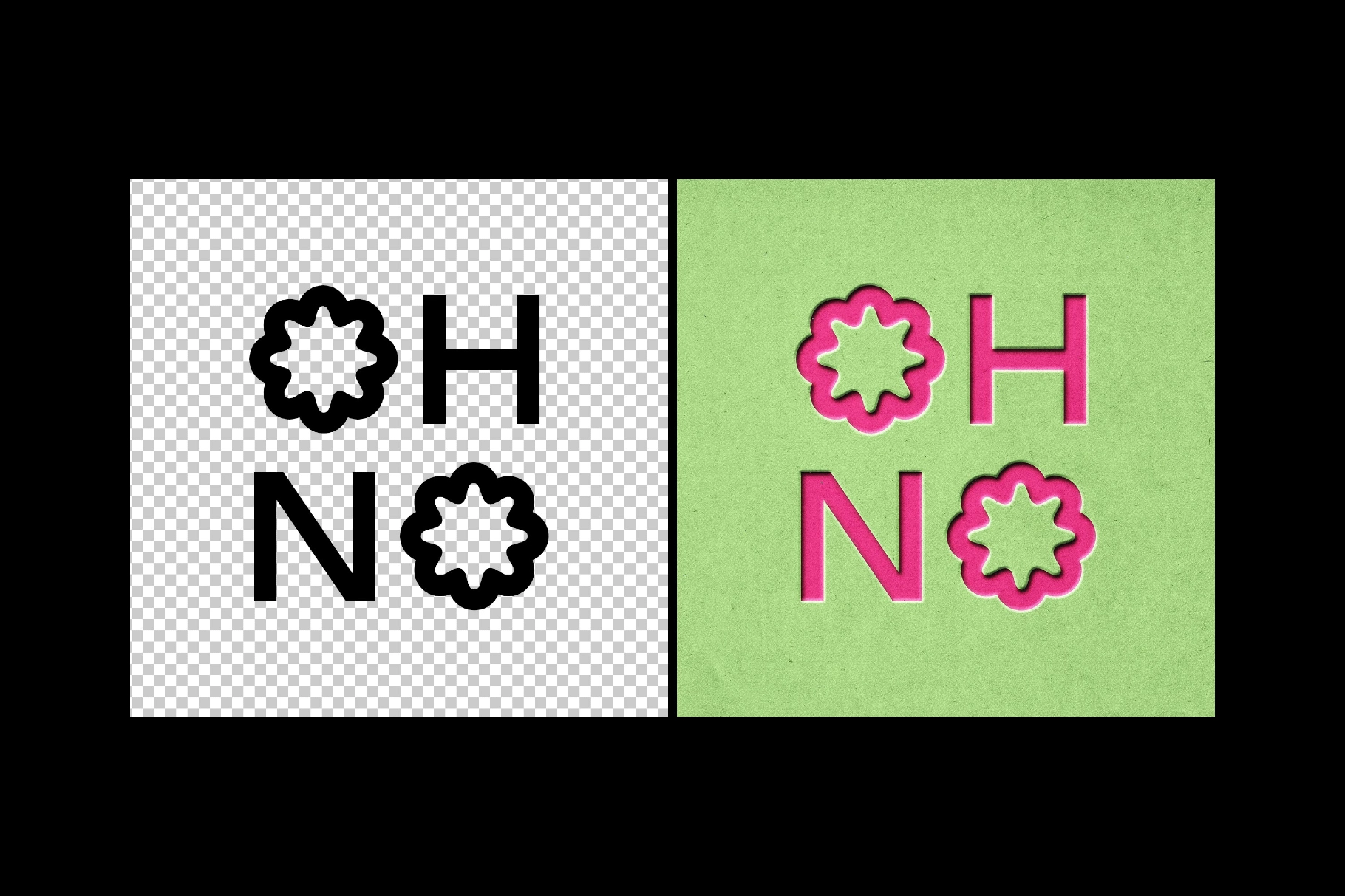 Cut Out Paper Logo Mockup