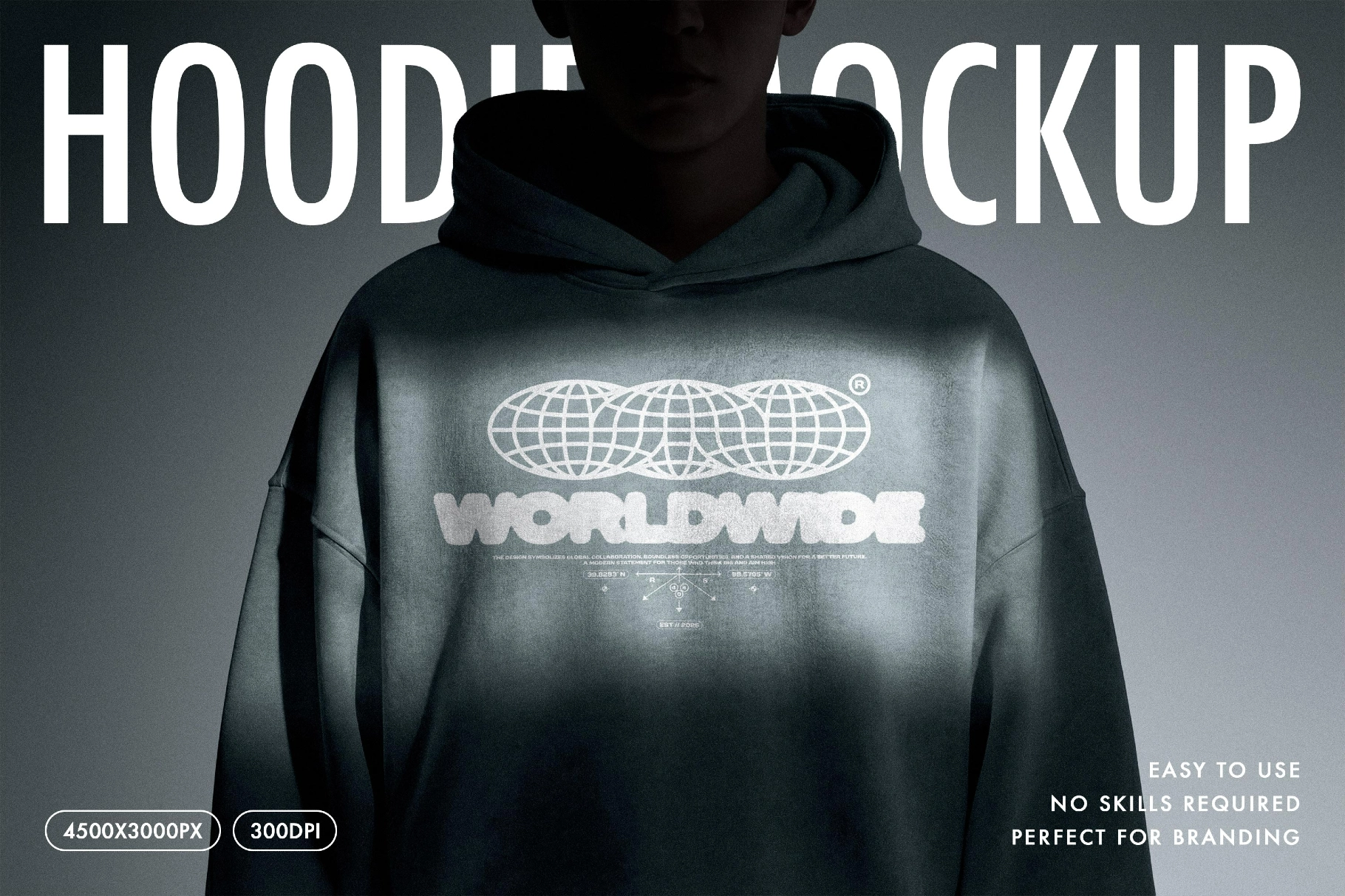 Oversized Hoodie Print Mockup