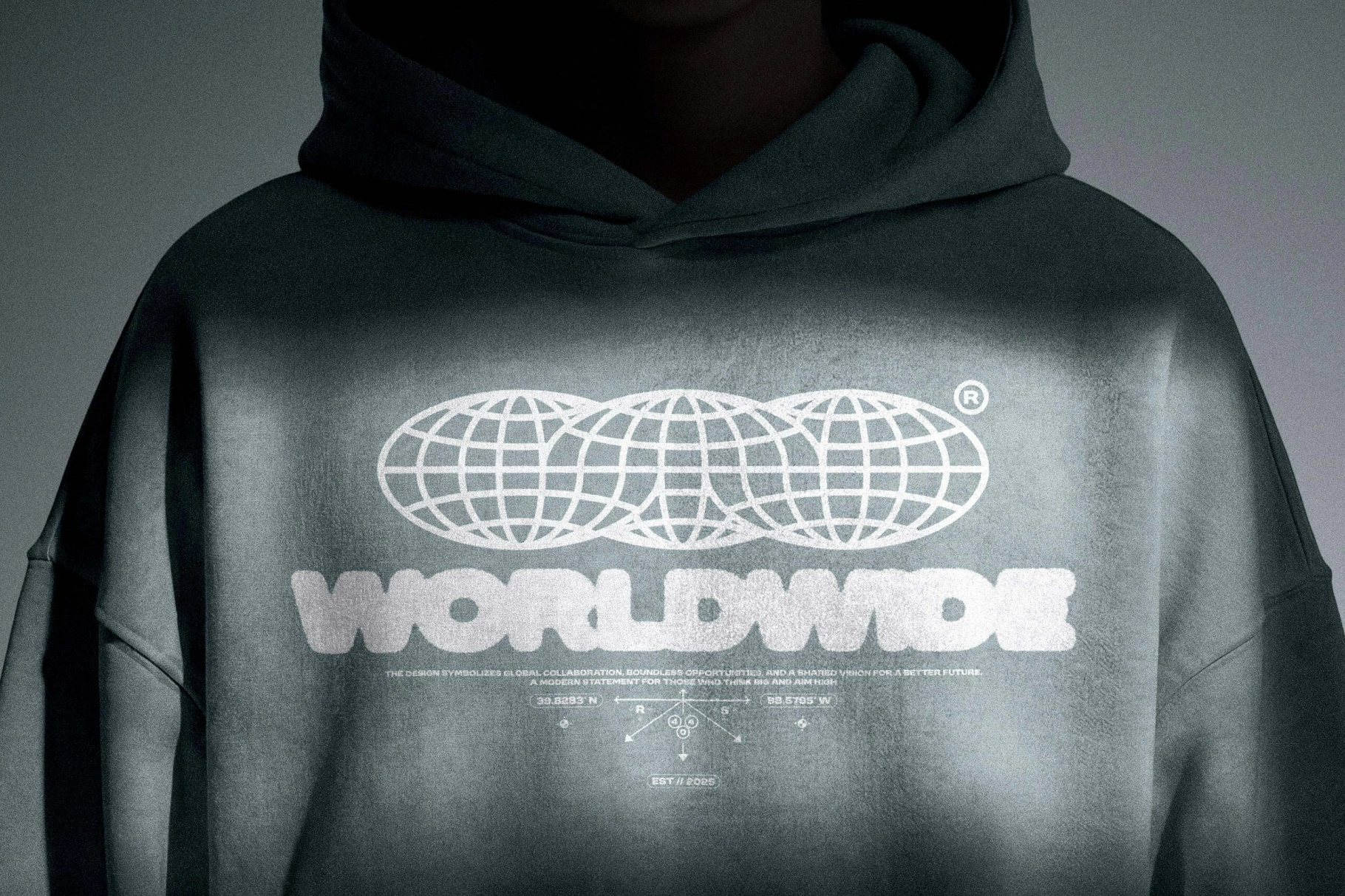 Oversized Hoodie Print Mockup