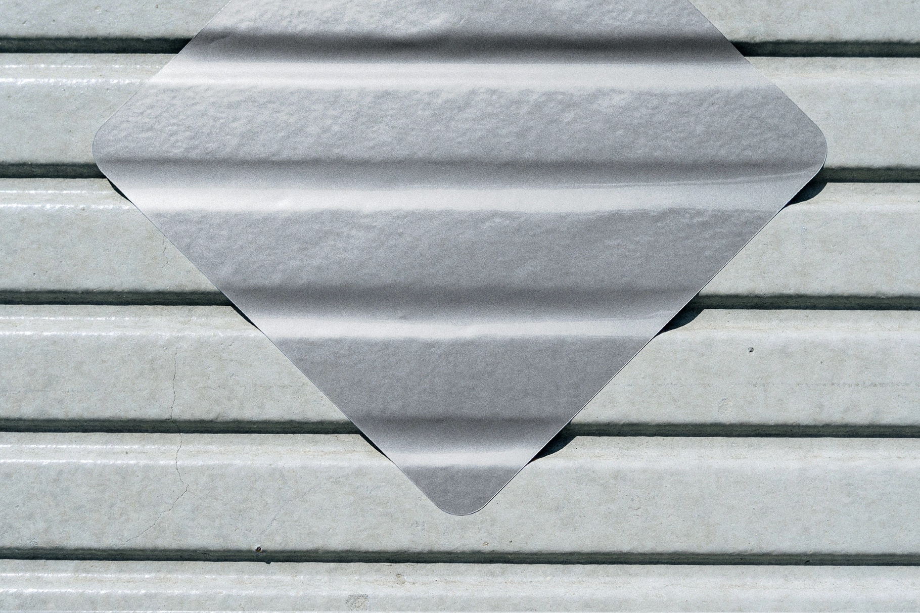 Diamond Sticker Mockup on Roller Shutter