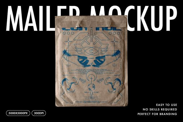 Kraft Paper Mailer Package Mockup