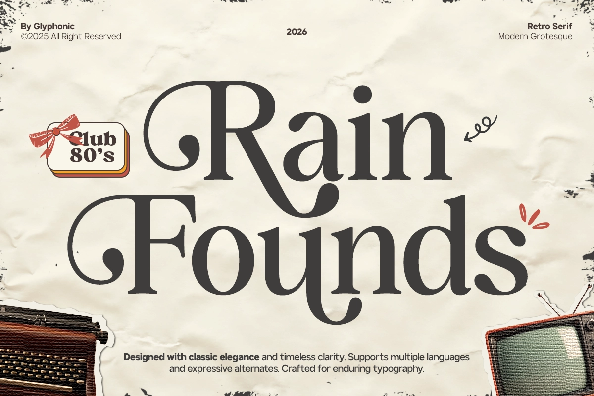 GC Rain Founds - Elegant Retro Serif