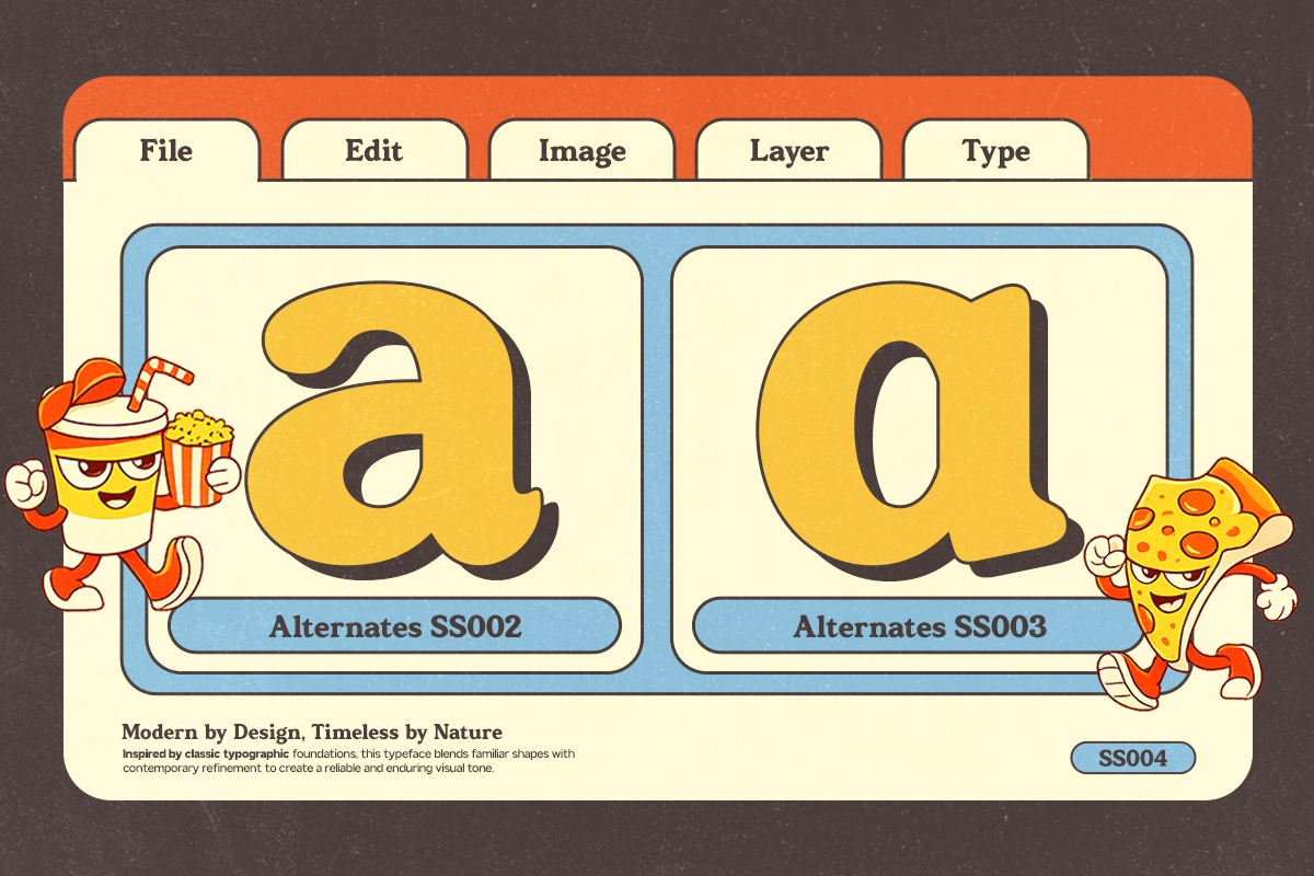 GC Sunday Railway - Groovy 70s Serif Font