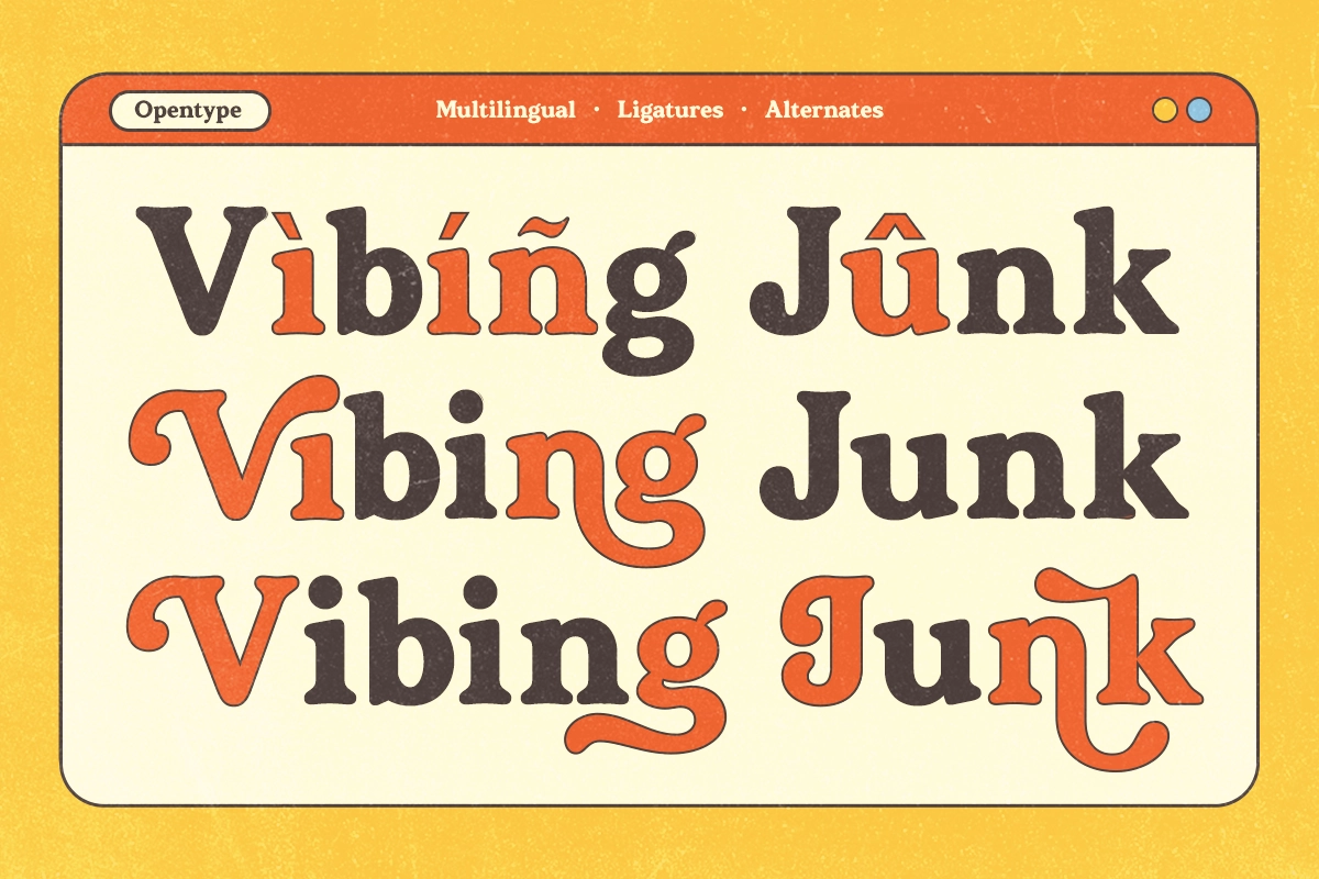 GC Sunday Railway - Groovy 70s Serif Font