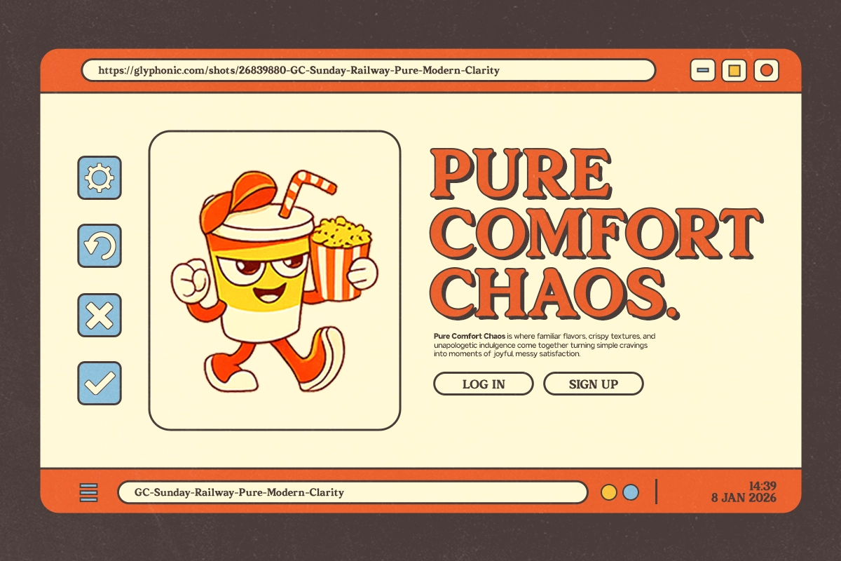 GC Sunday Railway - Groovy 70s Serif Font