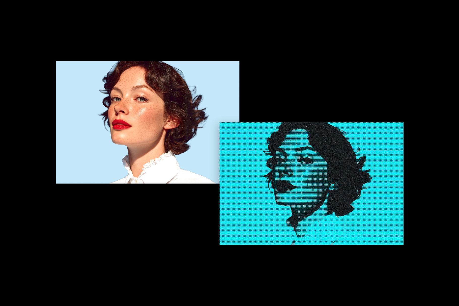 Duotone Halftone Effect