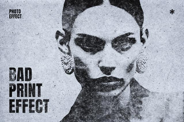 Color Bad Print Photo Effect