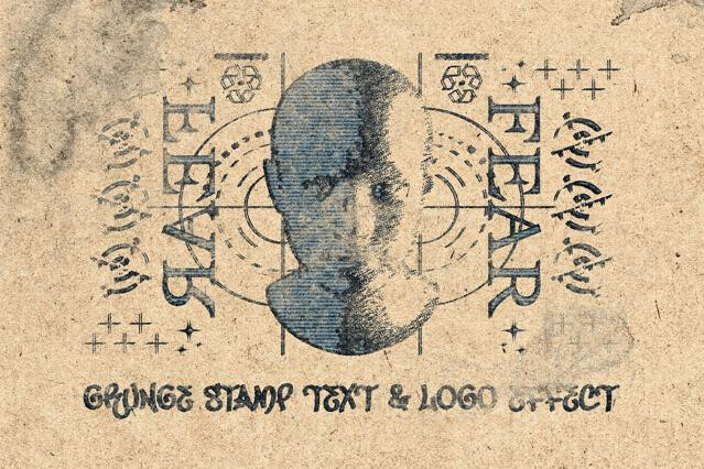 Grunge Print Text Effect