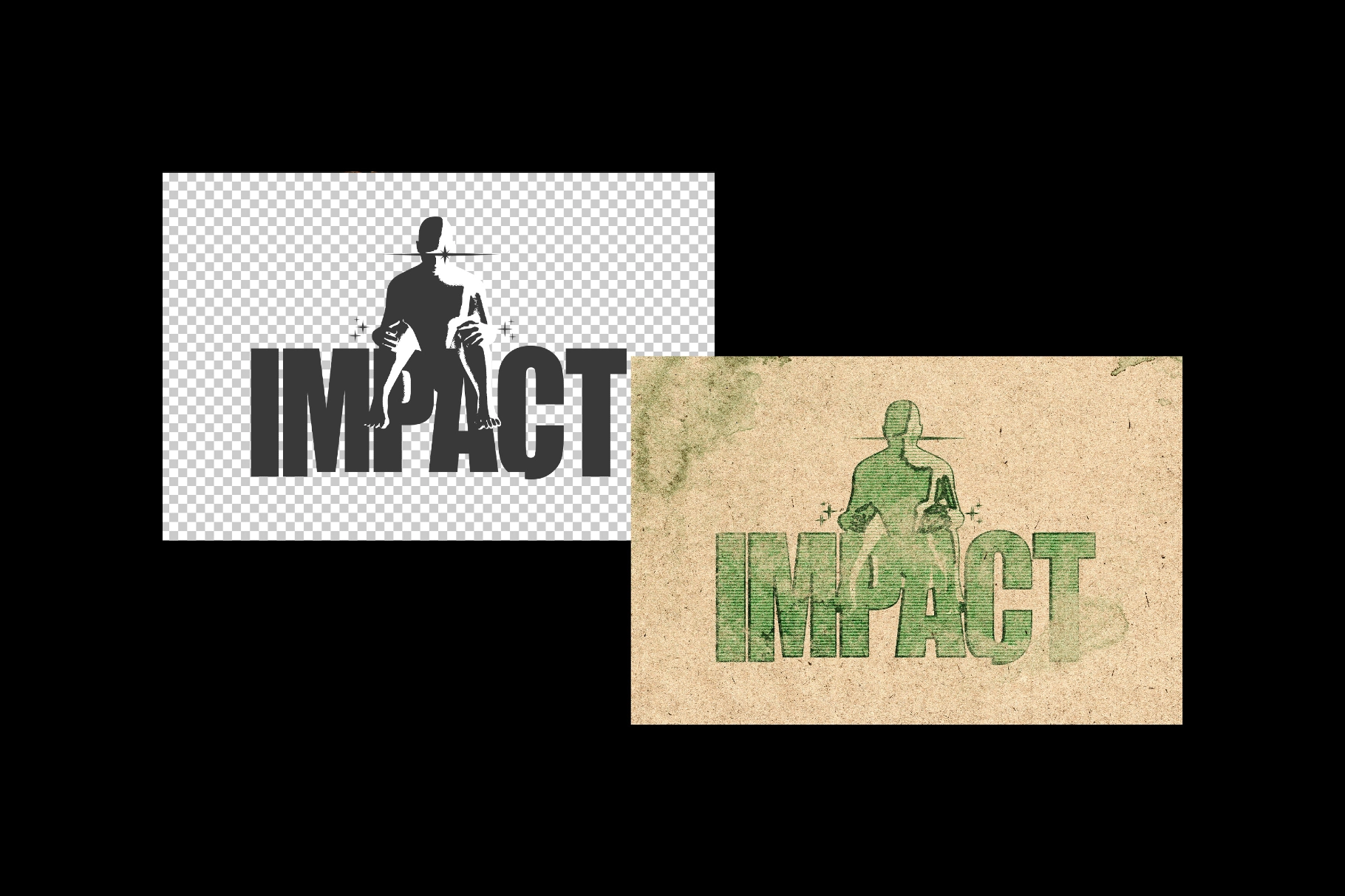 Grunge Print Text Effect