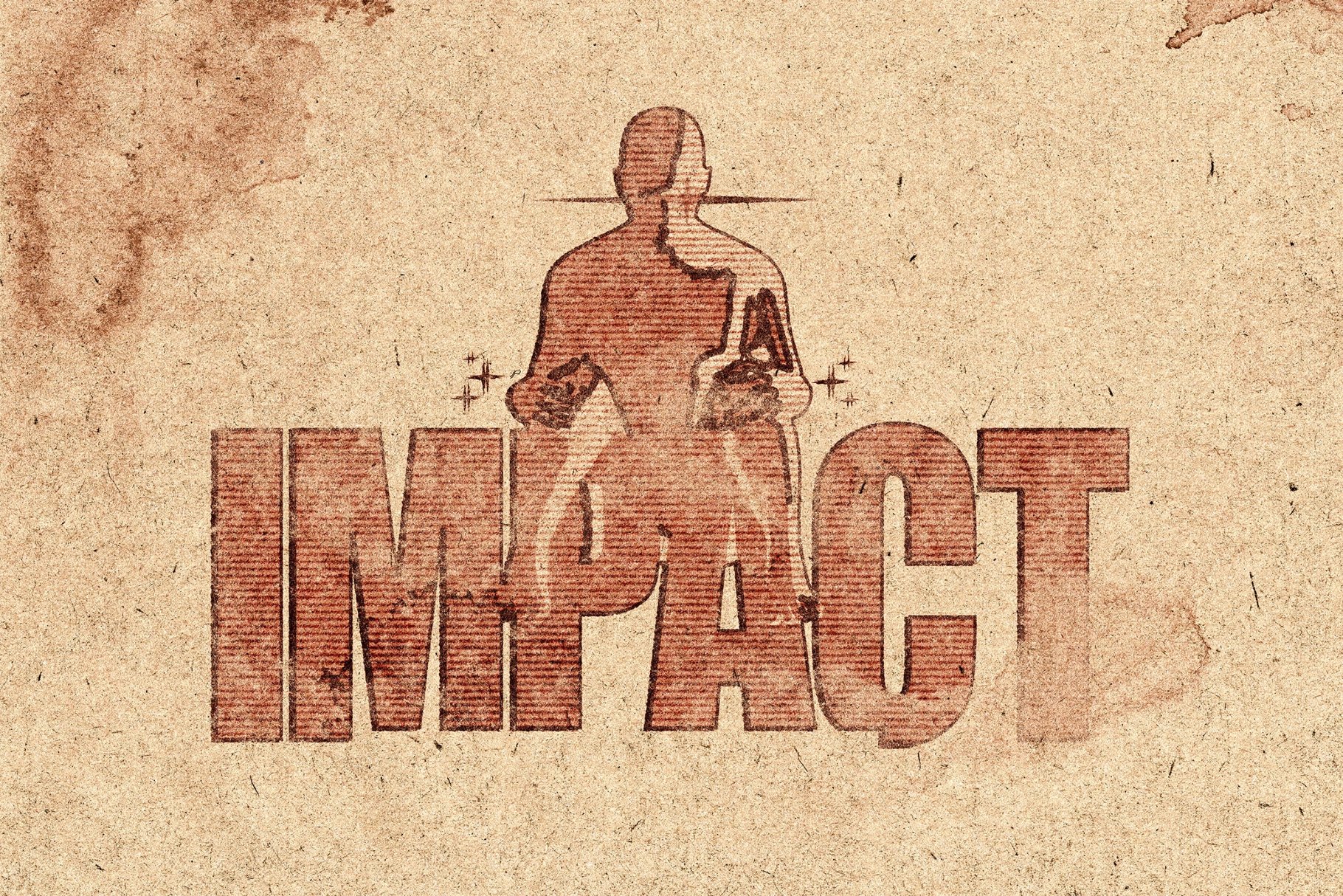 Grunge Print Text Effect