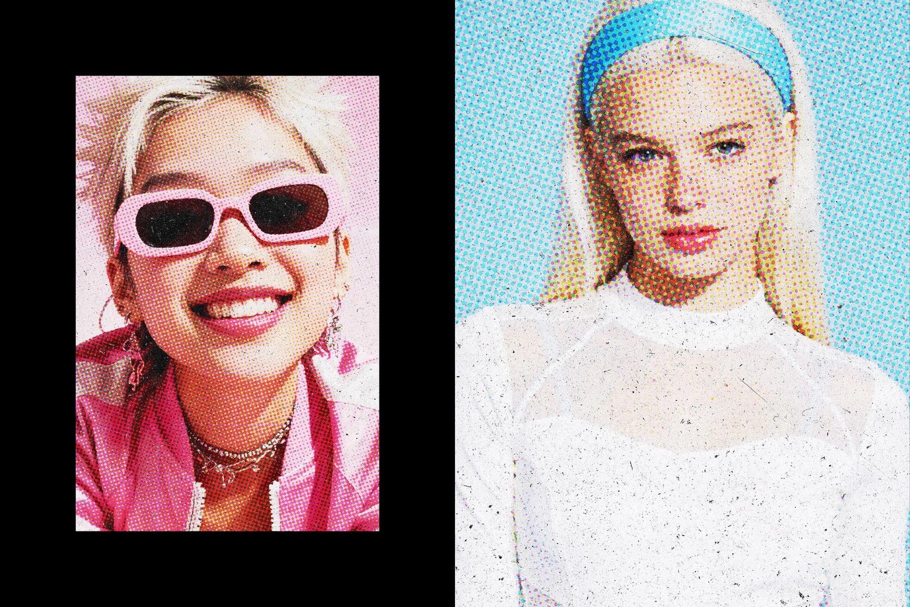 Dots Halftone Print Photo Effect