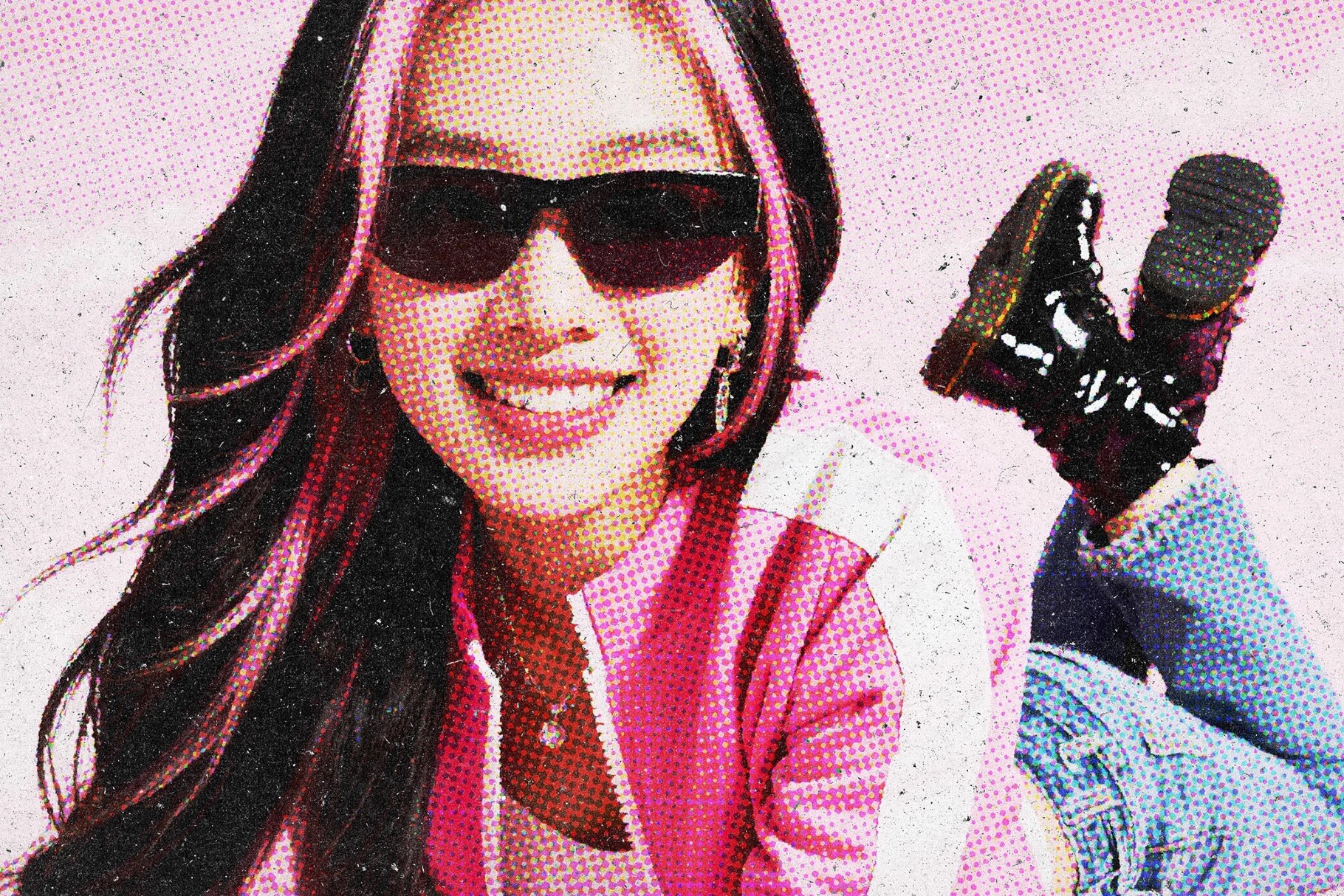 Dots Halftone Print Photo Effect