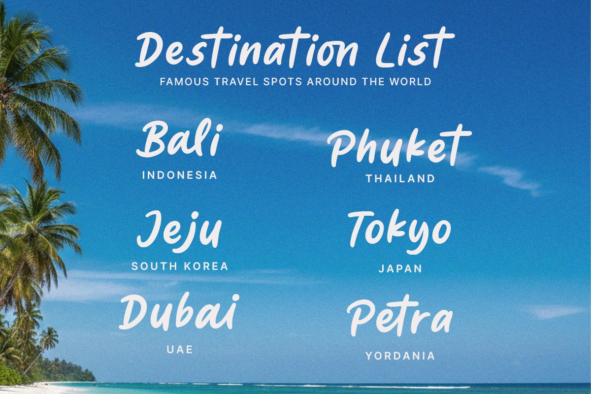 Maldives Holiday - Summer Handwritten Typeface